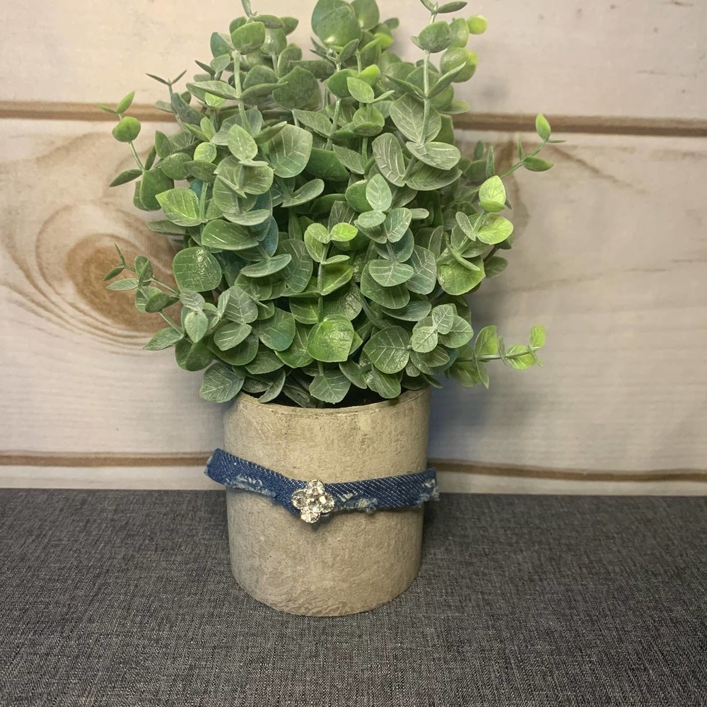 Denim choker- 14”